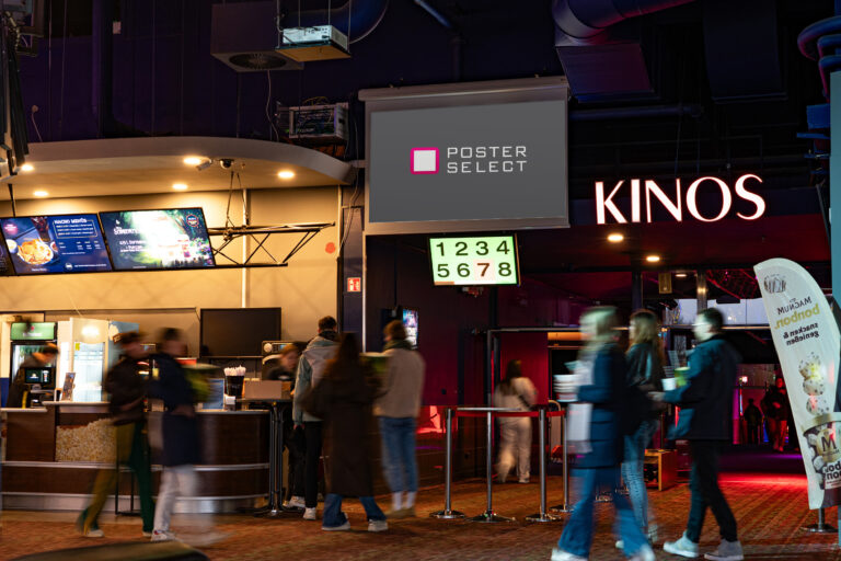 Digitaler Werbescreen im Kino in Hamburg