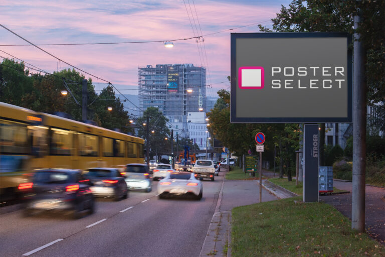 Mega-Light-Plakat in Stuttgart