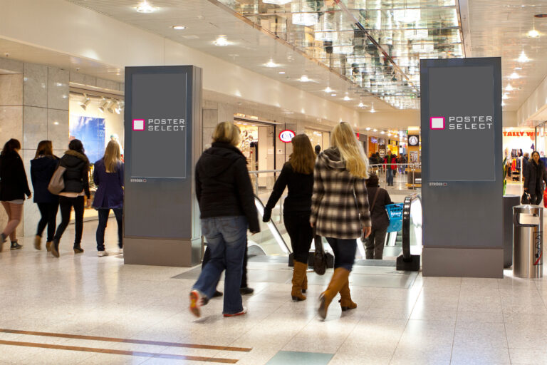 DOOH in einem Einkaufszentrum