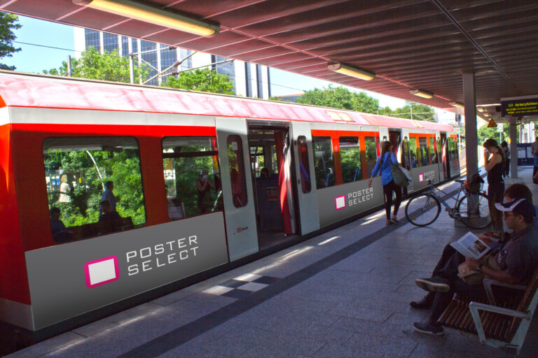 Bus mit Teilgestaltung – Werbung im Nahverkehr