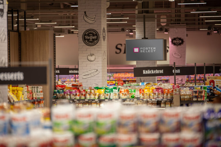 Digitaler Werbescreen im Einzelhandel