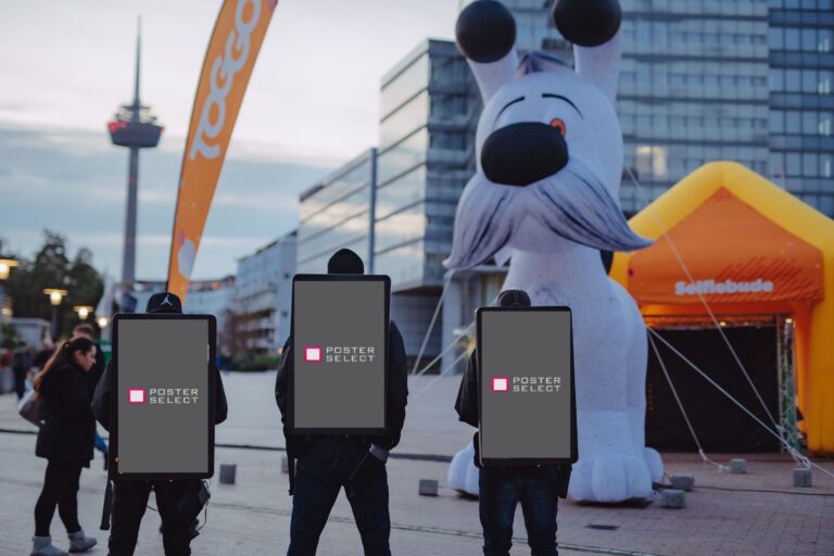 Digitale Werbeboards im Innenraum